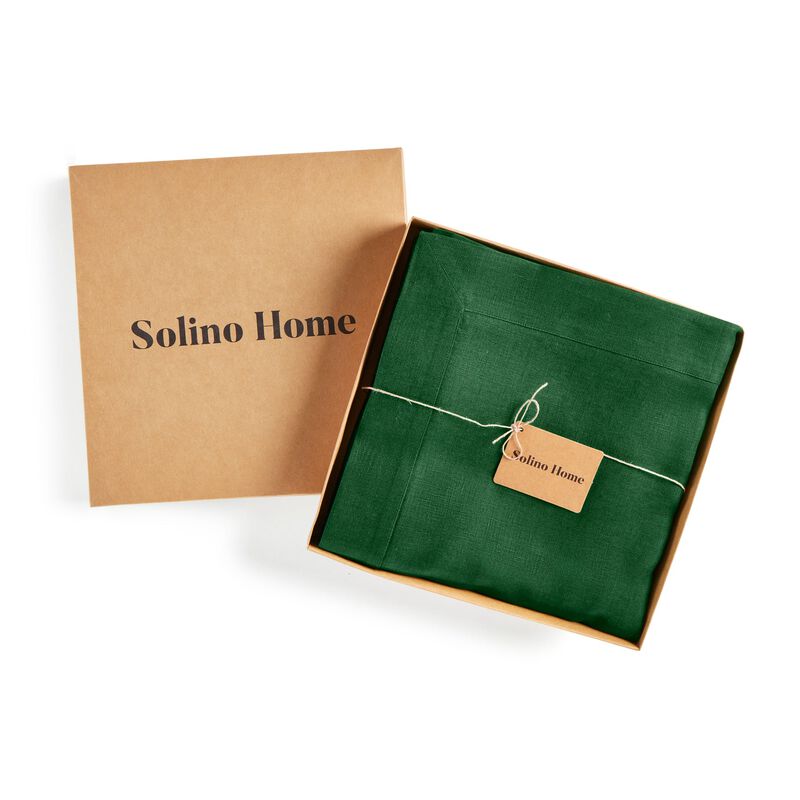 Solino Home Fete 100% Linen Tablecloth &ndash; Handcrafted, Machine Washable, Perfect for Holiday and Everyday Dining