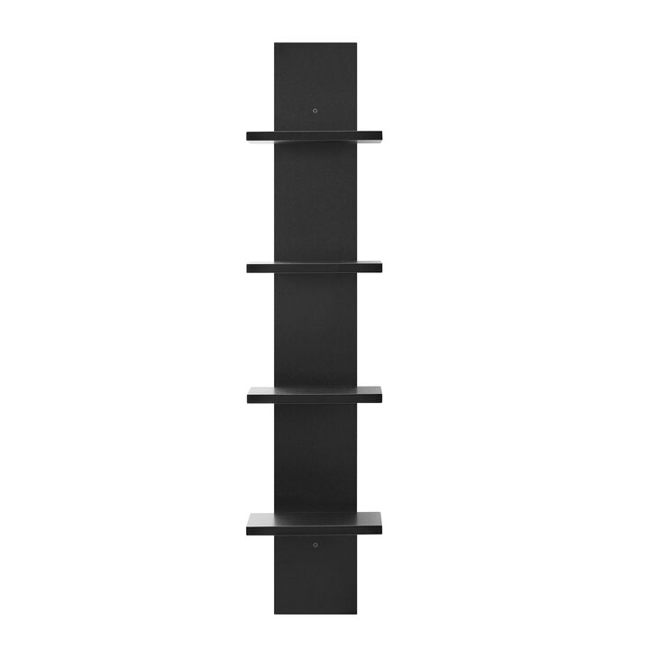 Arica Utility Column 4-Tier Spine Wall Shelves