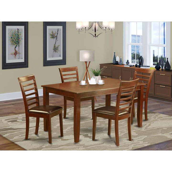 5 PC Formal Table set for 4 - Dining Table with 4 Dining Chairs