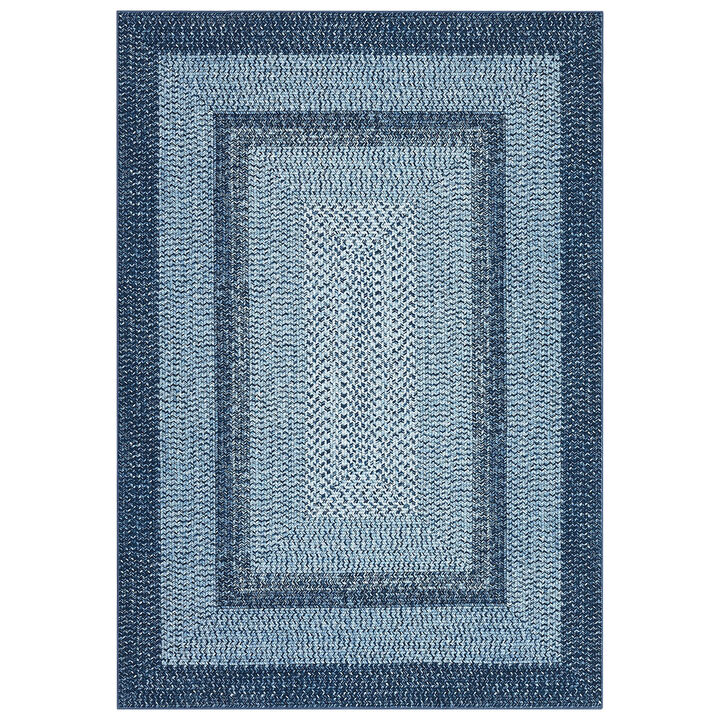 Farmhouse Runner Rugs Braided Print Hallway Rug with Non Slip Rubber Backing Washable Stain