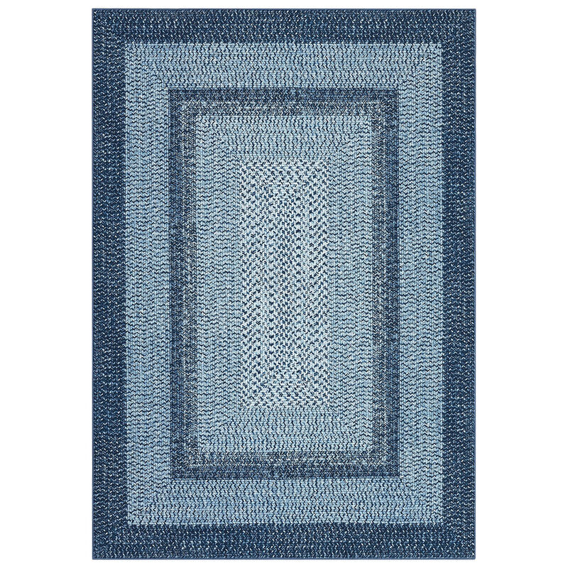 Farmhouse Runner Rugs Braided Print Hallway Rug with Non Slip Rubber Backing Washable Stain image number 0