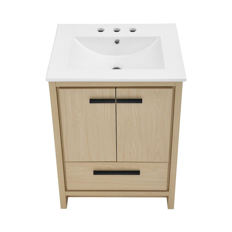 Virage 24 in. Bathroom Vanity with 3-Hole Ceramic Sink Top image number 2
