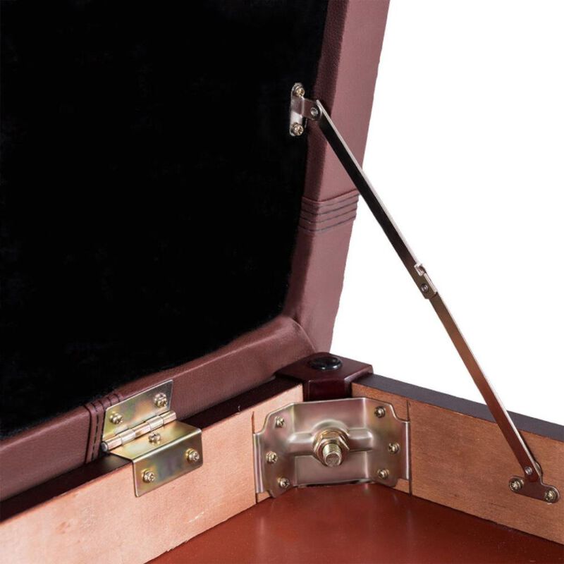 Hivvago Solid Wood PU Leather Piano Double Duet Keyboard Bench