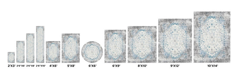 Pasargad Home Turkish Efes Design L. Grey Area Rug