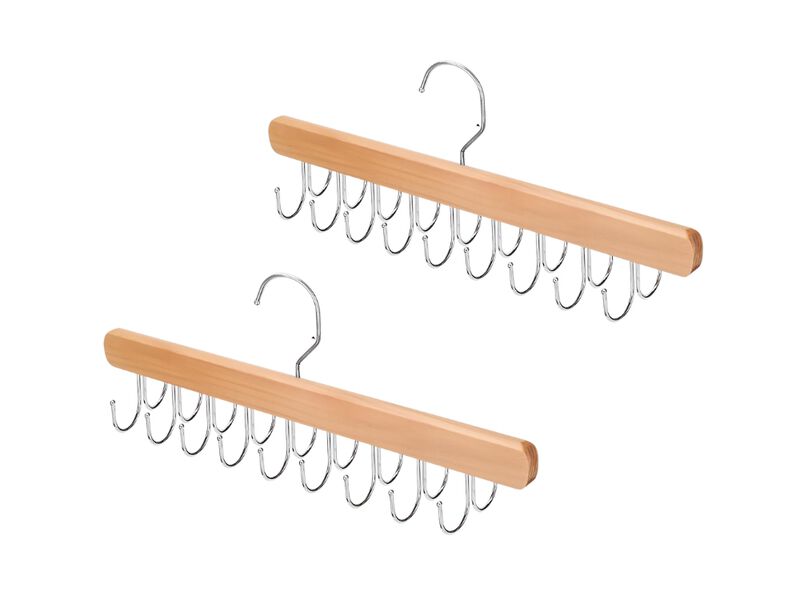 2-Pack Bra Hangers | Premium Wooden Tank Top Hangers for Closet Organizer image number 0