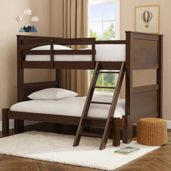 Zedy Bunk Bed with Ladder and Guardrails