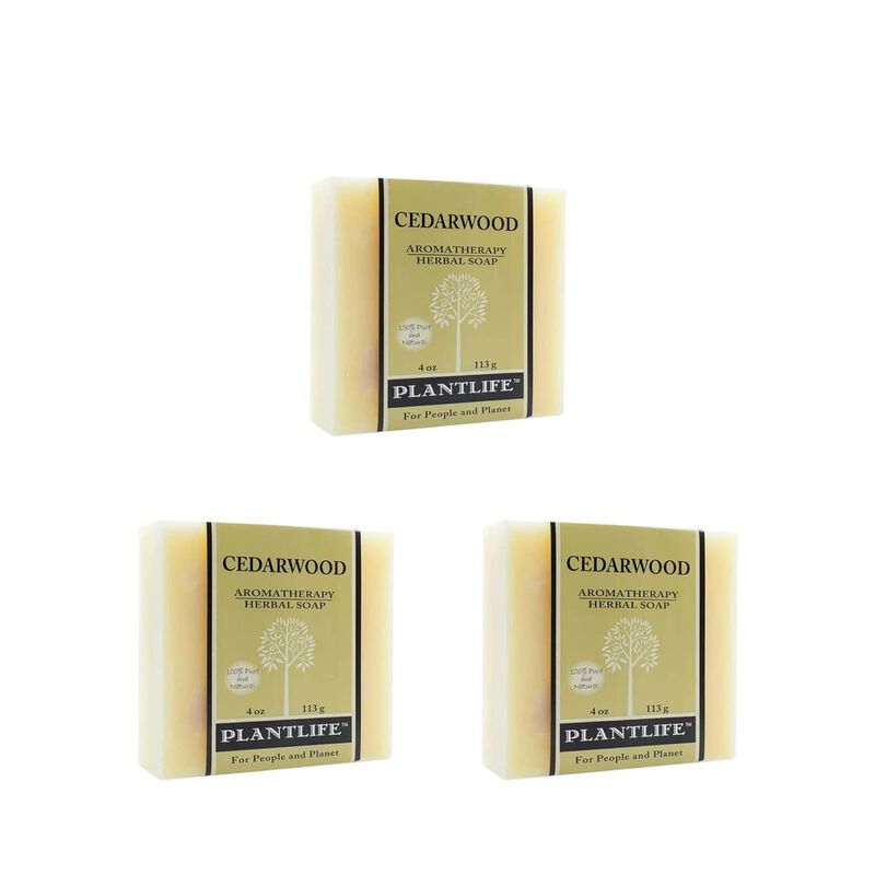 Plantlife Bar Soap - Cedarwood 3 Pack image number 1