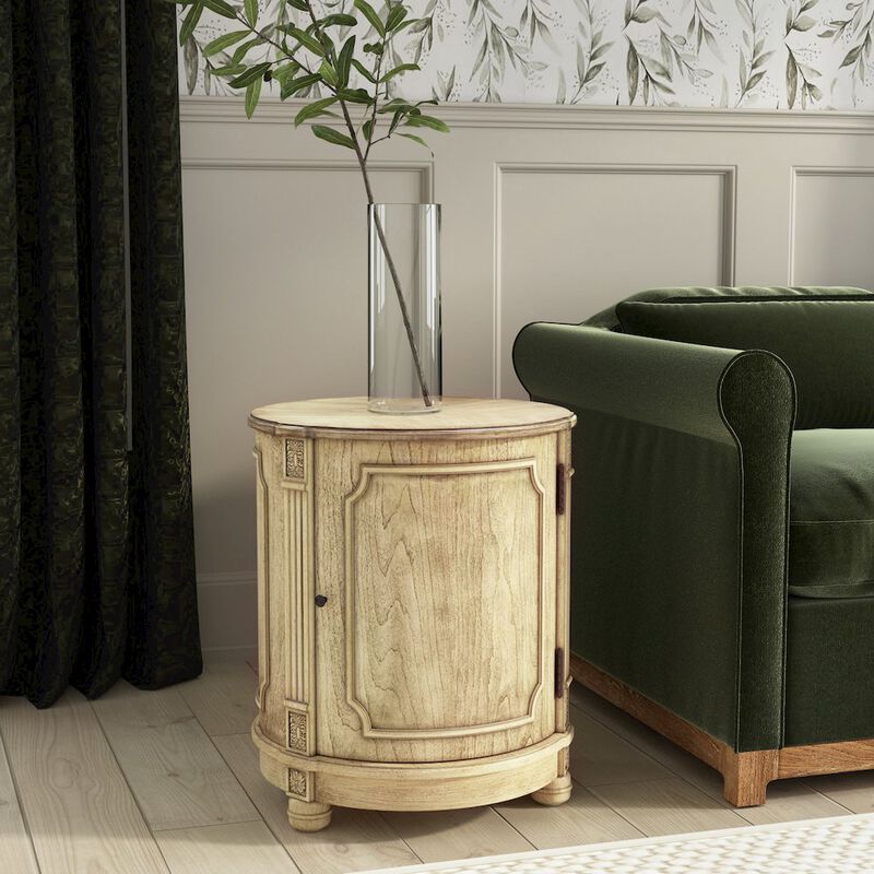 Butler Specialty Thurmond Drum 20W Drum Side Table, Beige