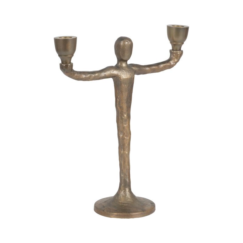 Metal 12" 2 Taper Candelabra image number 2