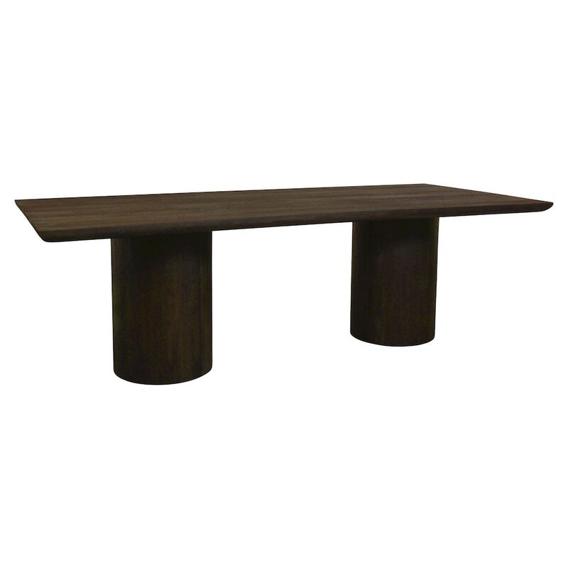 Alex Hamilton Sullivan 96 Solid Wood Rectangular Dining Table in Dark Brown Finish