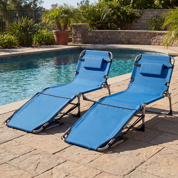 2-Piece Tanning Chairs with Face and Arm Holes, 4-Level Adjustable Backrest