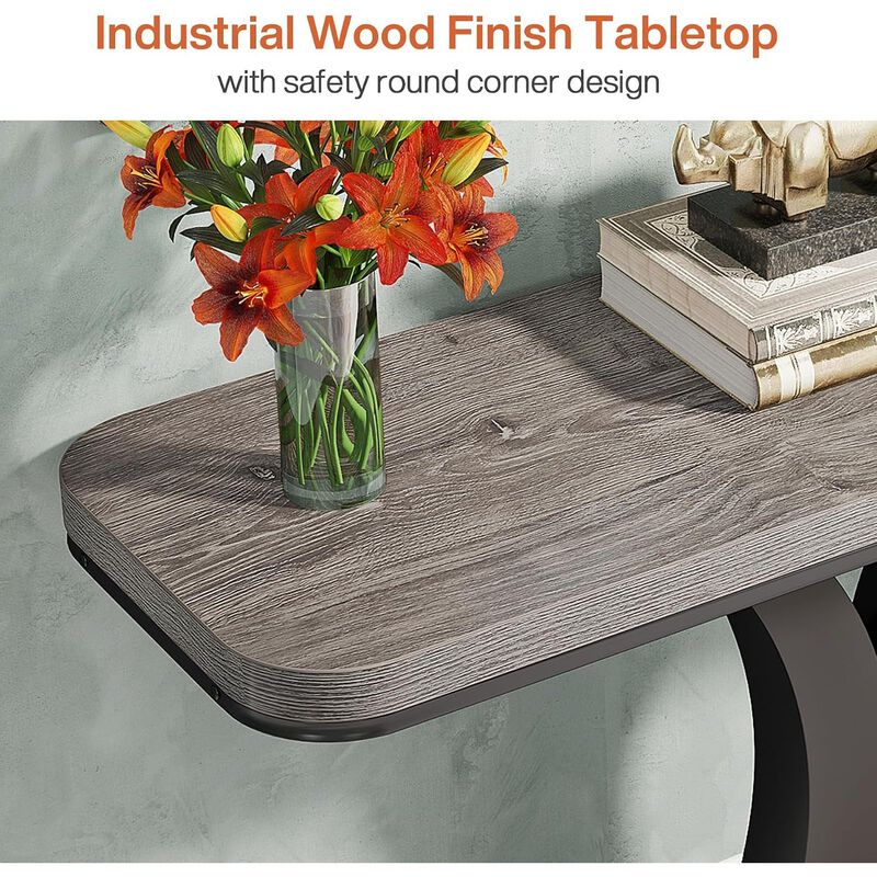 Tribesigns Industrial Wood Console Table image number 5