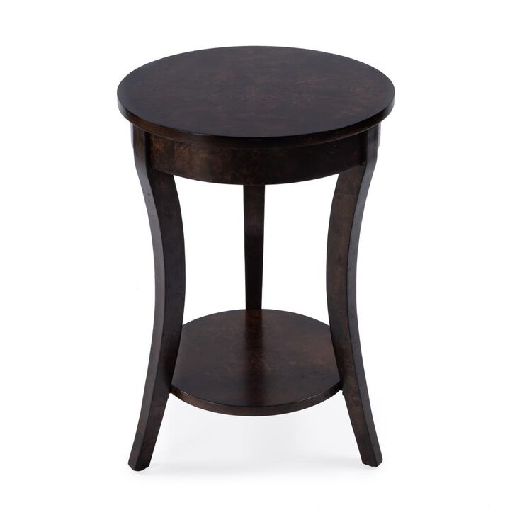 Butler Specialty Holdin Round 18"W Side Table, Medium Brown