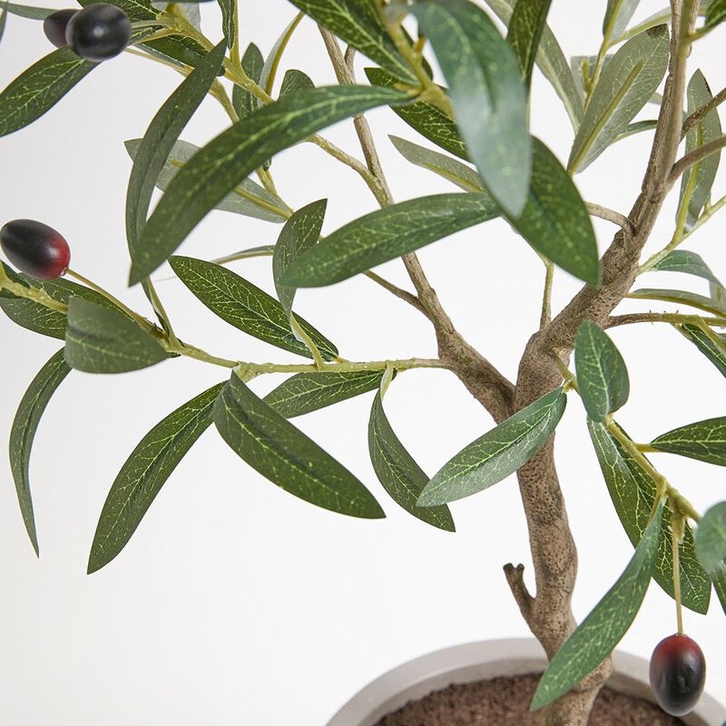 Artificial Olive Topiary Tree with Mediterranean Pot image number 2