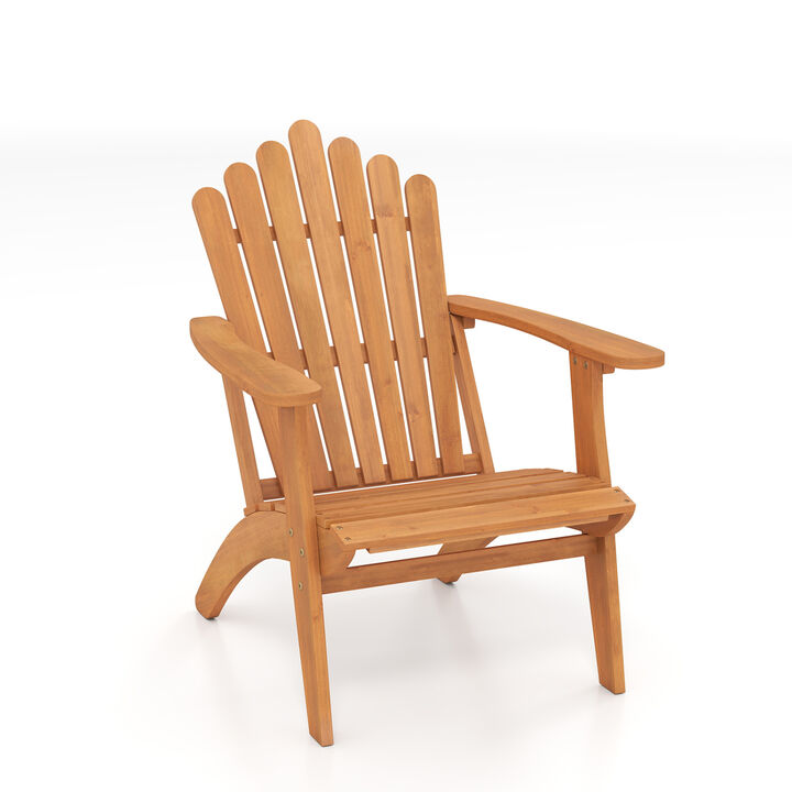 Heavy Duty Acacia Wood Patio Chair Outdoor Seating 400 lbs Weight Capacity