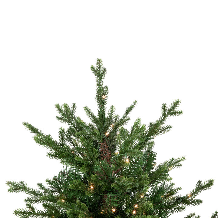 4' Pre-Lit Potted Deluxe Russian Pine Artificial Christmas Tree  Warm White LED Lights