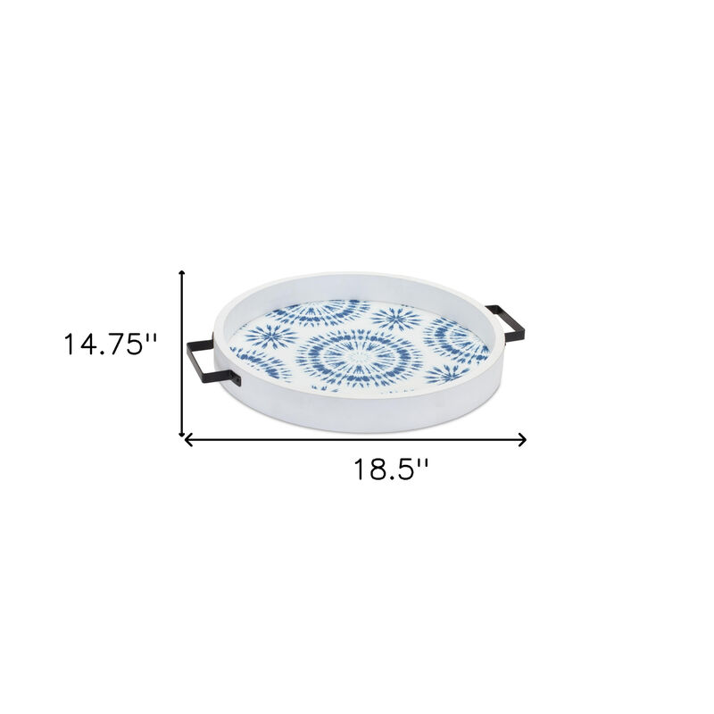 Solid Wood Round Vanity Trays Set of 2 with Handles – Perfect for Organizing, Serving, or Decorative Display