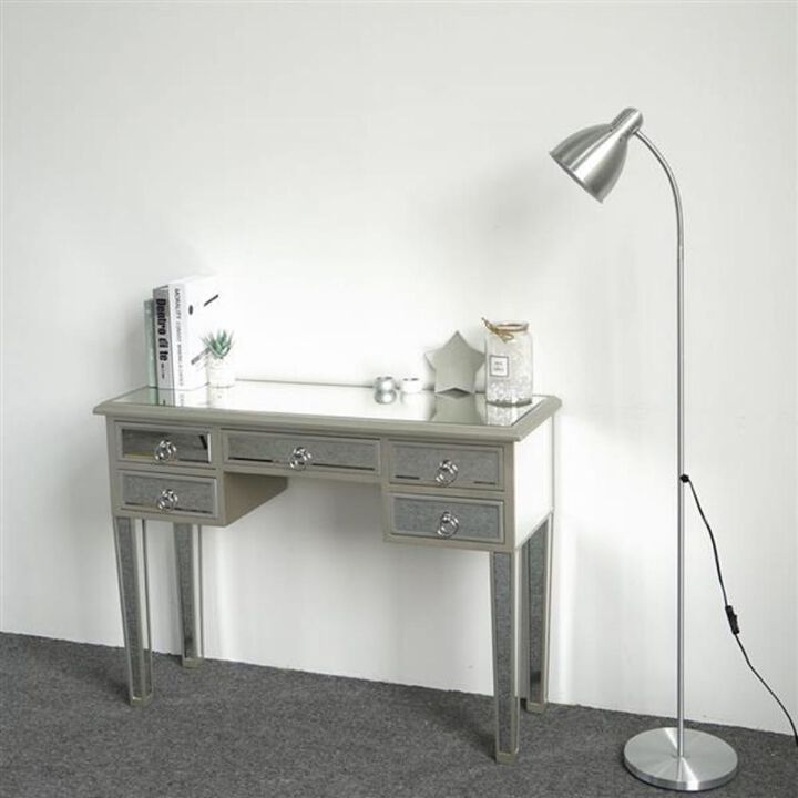 Illusions Collection Mirrored Console Table Stylish Accent for Entryway or Living Room