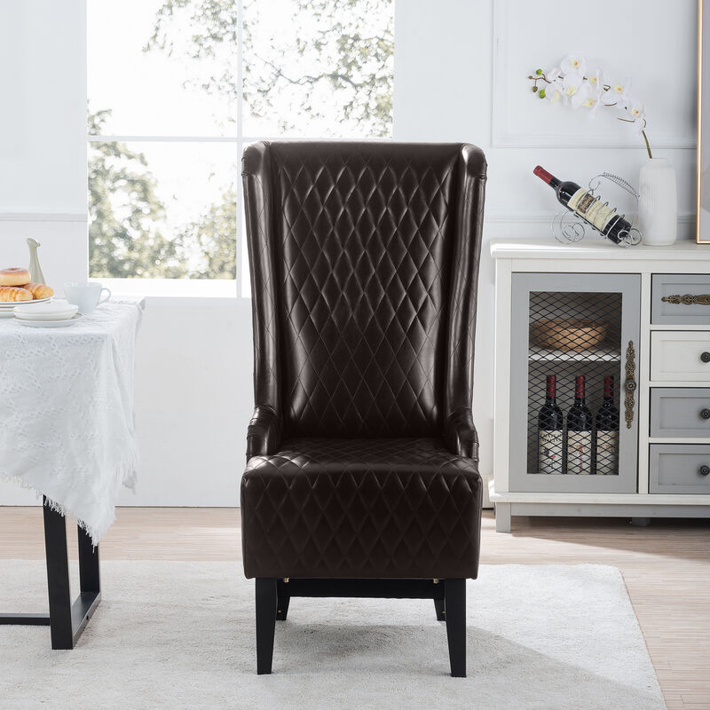 Montzi  Faux Leather Accent Chair image number 7