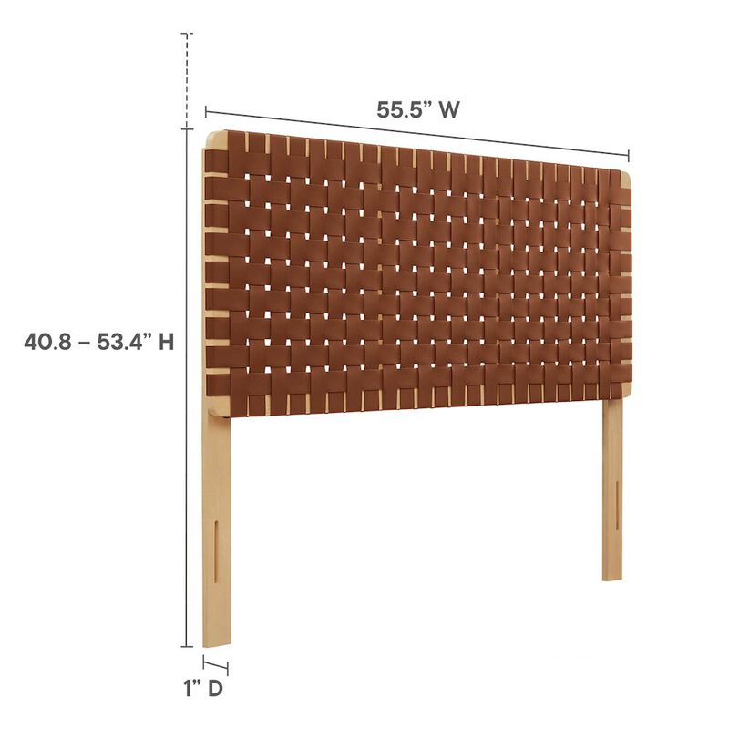 Sparta Weave Vegan Leather Full Headboard image number 3
