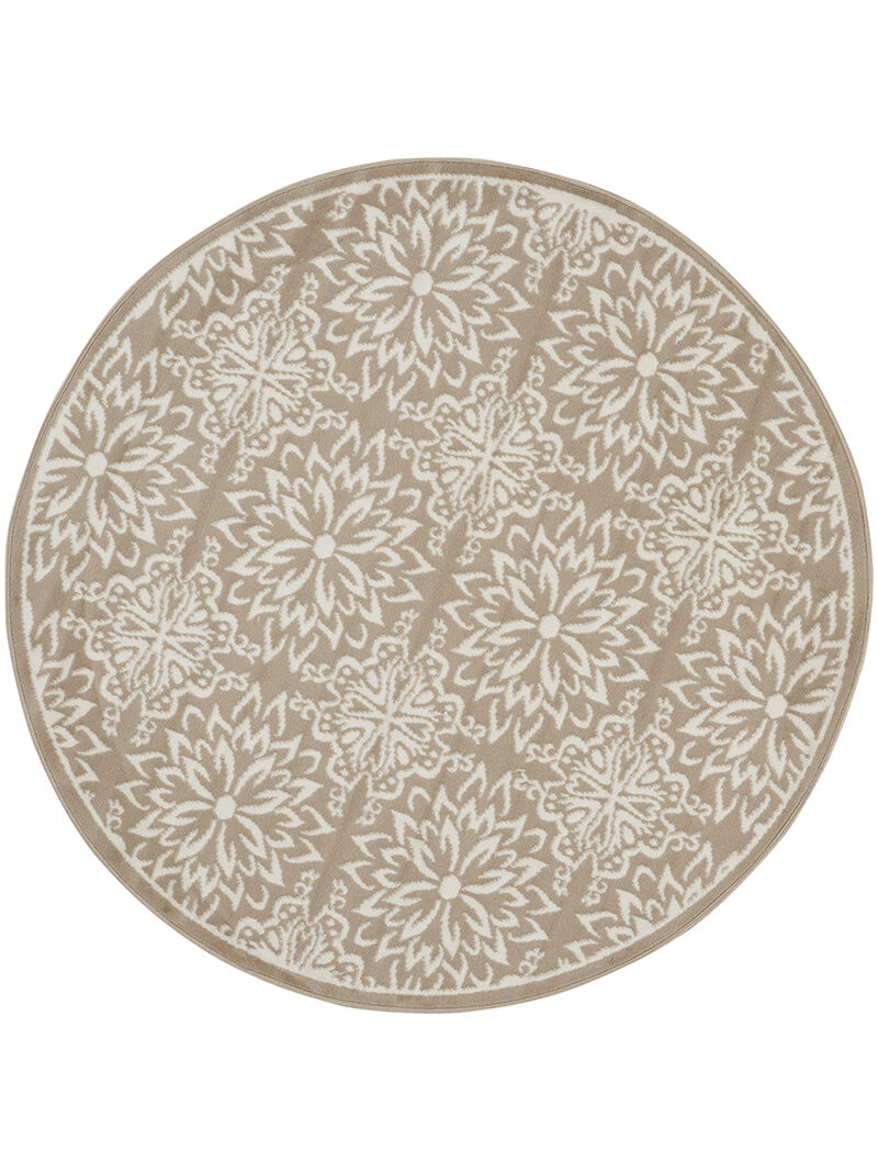 Jubilant JUB06 Taupe 5'3" x Round Rug