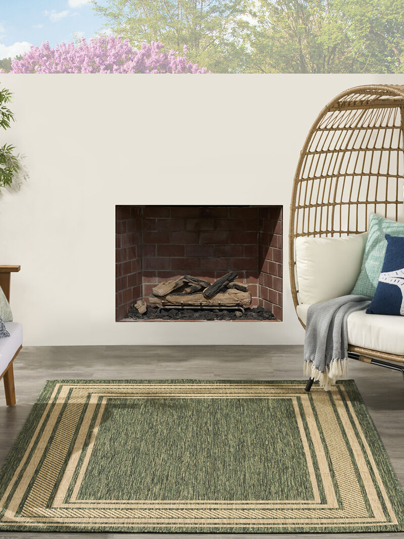 Horizon Indoor/Outdoor HOZ03 Green 5' x 7' Rug