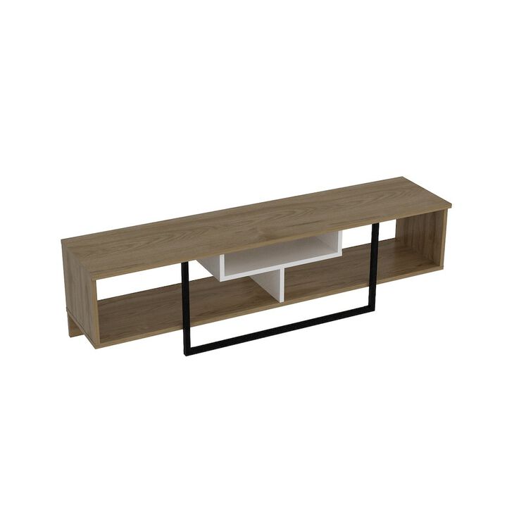 Decorotika Asal 59'' Tv Stand - Oud Oak & White