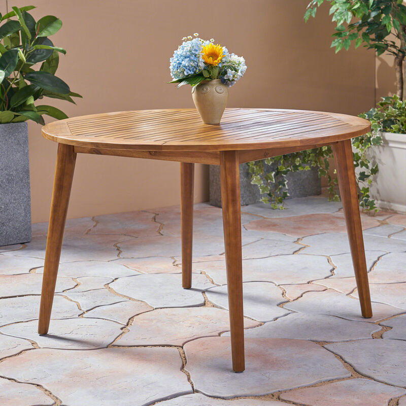Nirweb Modern Outdoor Wood Dining Table image number 5