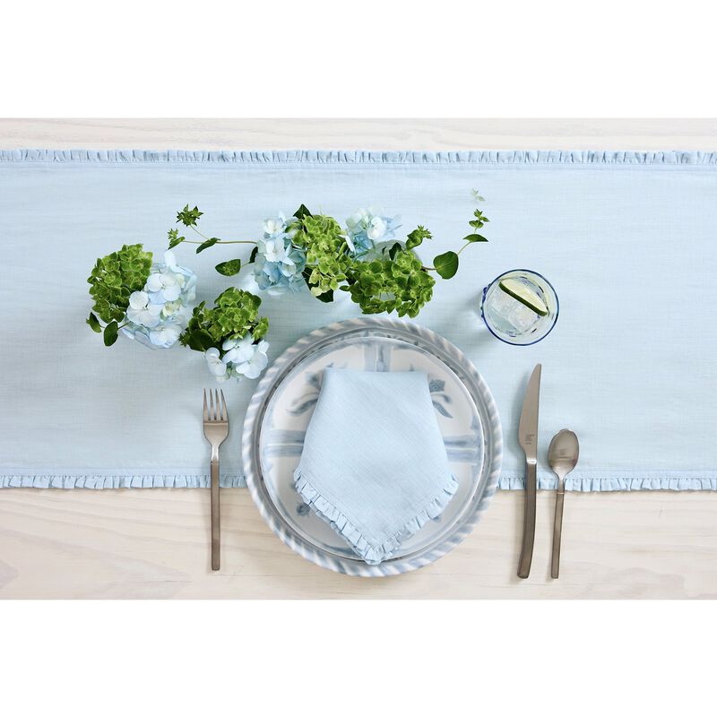 Christmas Linen Table Runner - Juliette Ruffle, Solino Home