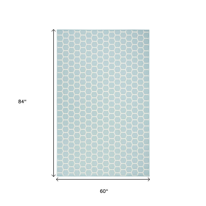 HomeRoots Geometric Indoor Outdoor Area Rug image number 6