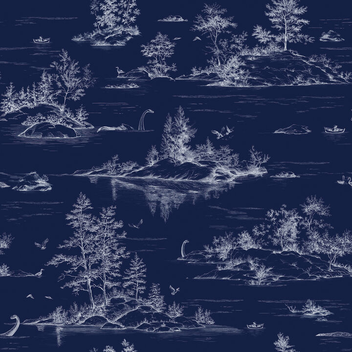 Nessie Novelty Toile Peel and Stick Wallpaper