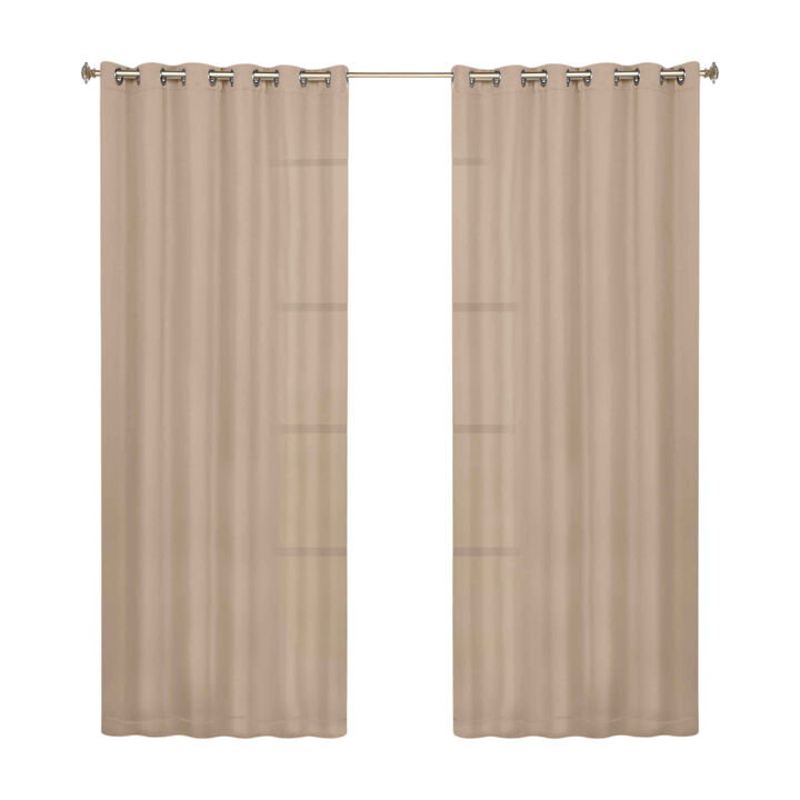 Modern Solid Blackout Curtain Panels Set of 2 Room Darkening Drapes