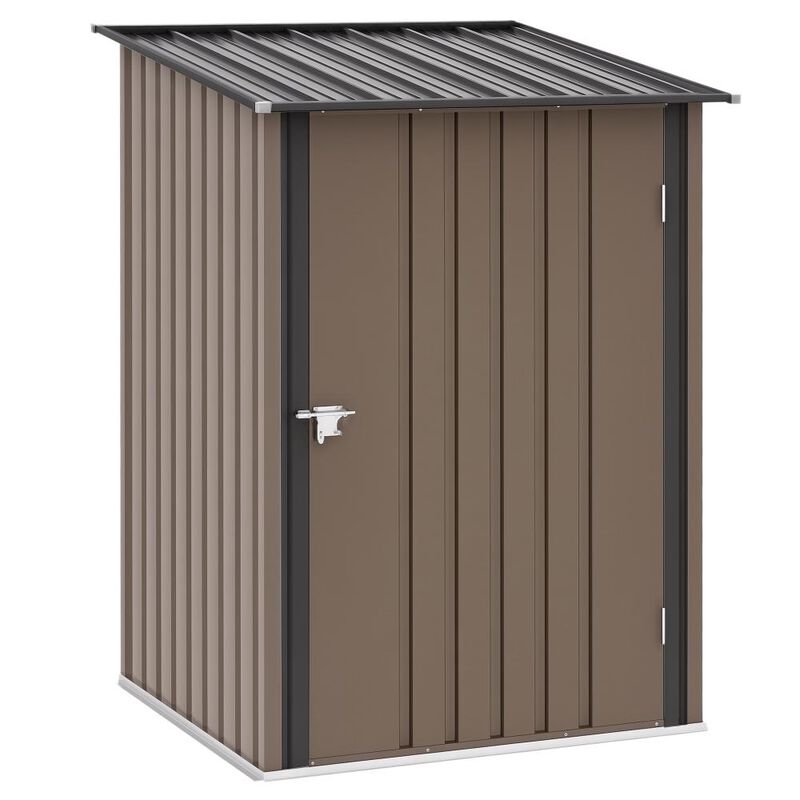 Hivvago Small Lean-To Galvanized Steel Tool Shed image number 0