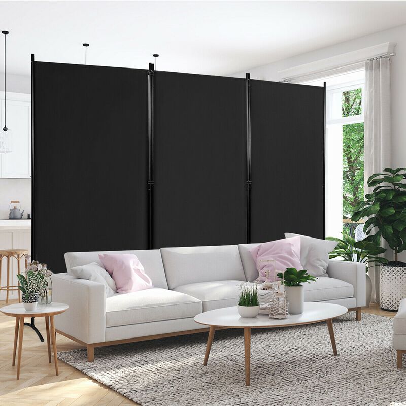 3-Panel Room Divider Folding Privacy Partition Screen for Office Room