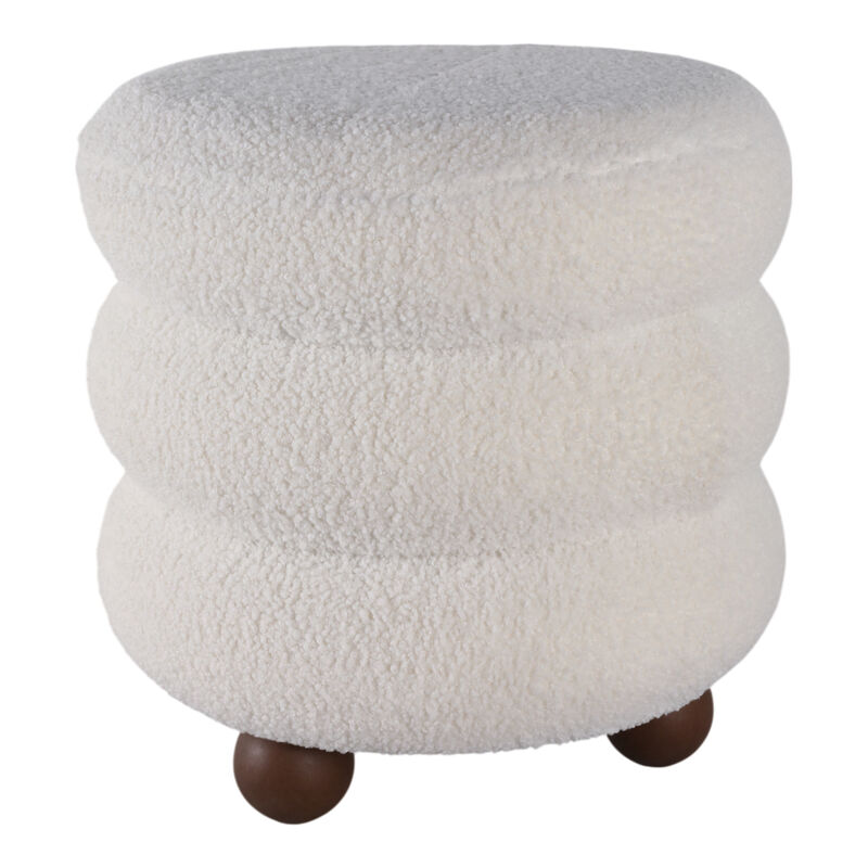 18x18" Ribbed Teddy Ottoman image number 2