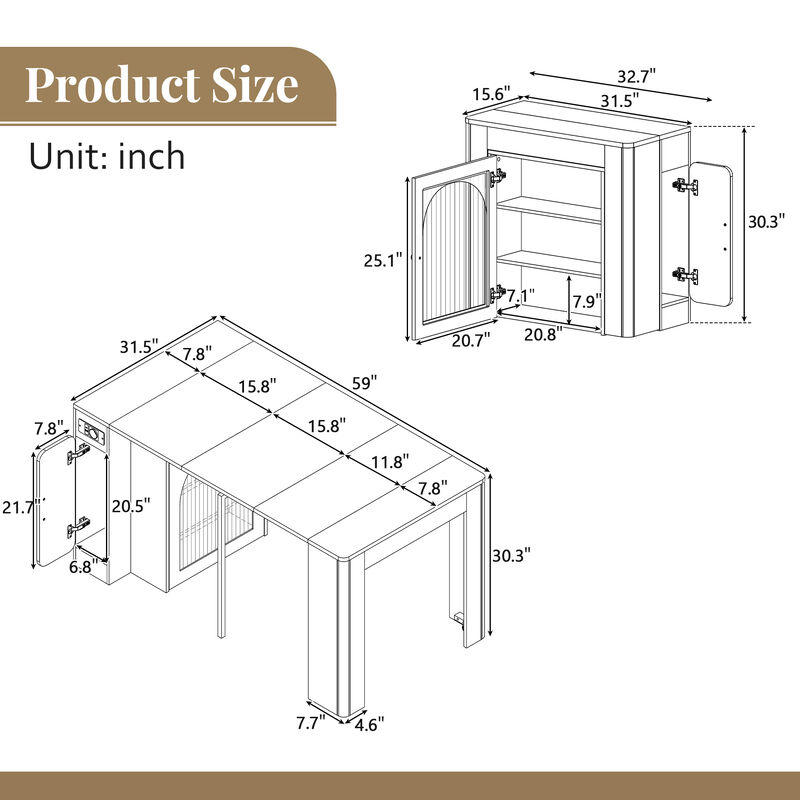 Merax Modern Extendable Dining Table: Versatile & Smart