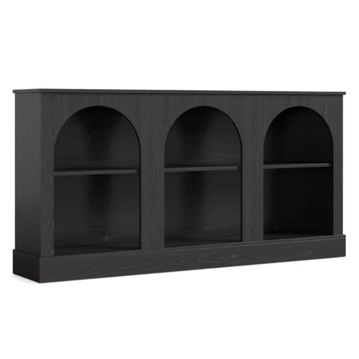 Entryway Farmhouse Console Table with 3-Tier Storage Shelf