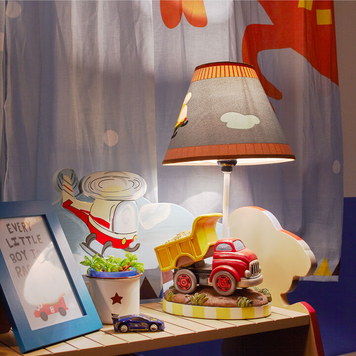 Decorative Transportation Themed Table Lamp, Multi