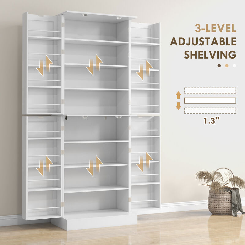 Hivvago 4-Door Kitchen Storage Cabinet with Shelves image number 4