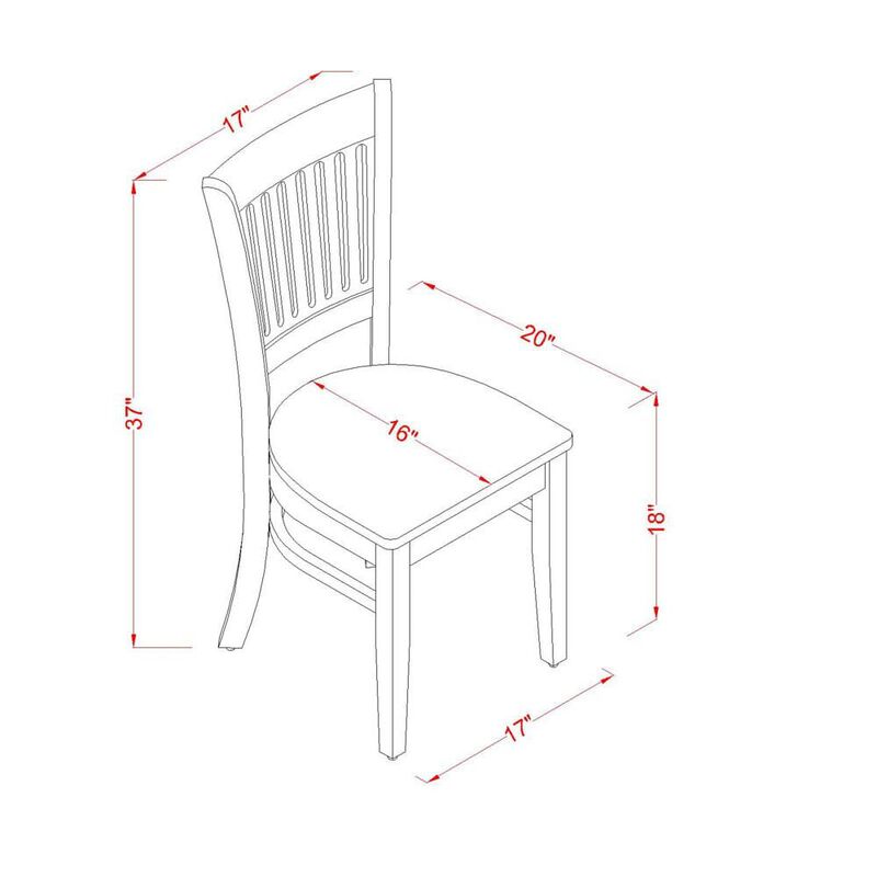 East West Furniture Dining Table- Dining Chairs image number 3
