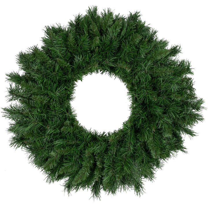 Lush Mixed Pine Artificial Christmas Wreath  24-Inch  Unlit