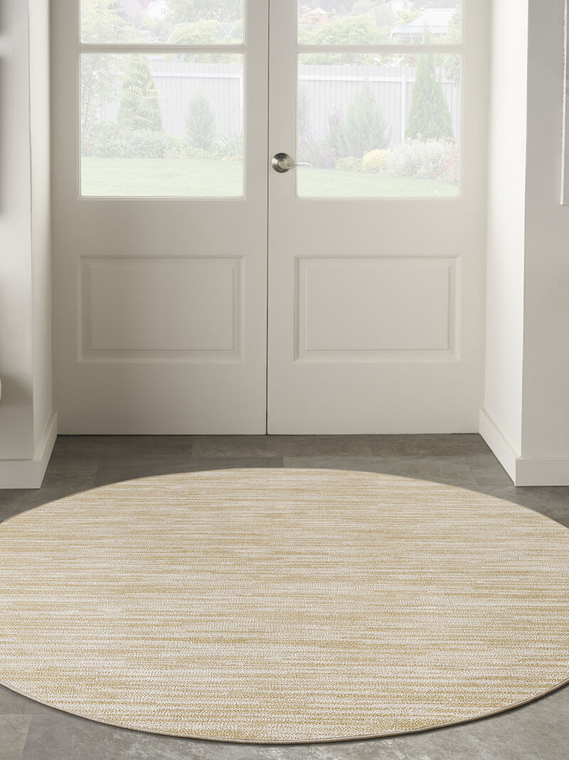 Nourison Essentials NRE01 Ivory/Gold 4' x Round Rug image number 8