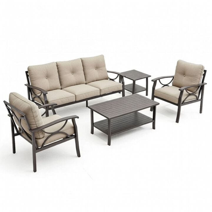 TATEUS 5-Piece Metal Patio Furniture Set