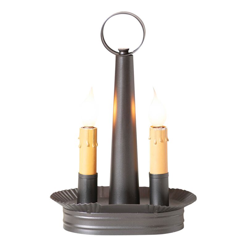 Irvins Country Tinware Oval Double Accent Light In Smokey Black image number 0