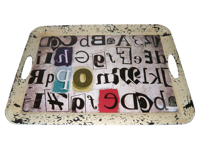 Modern Metal Abstract Tray – Stylish Serving Tray for Home, Parties, and Entertaining