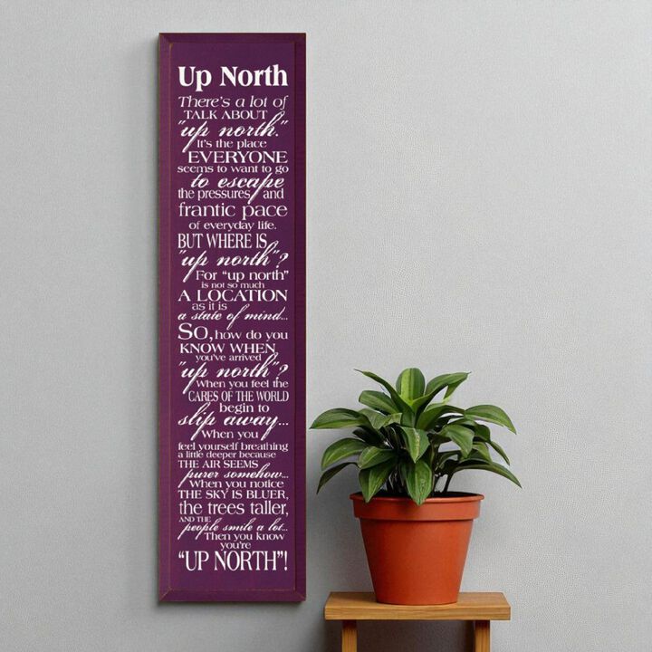 There&rsquo;s a Lot of Talk About Up North Funny Wood Sign Decor