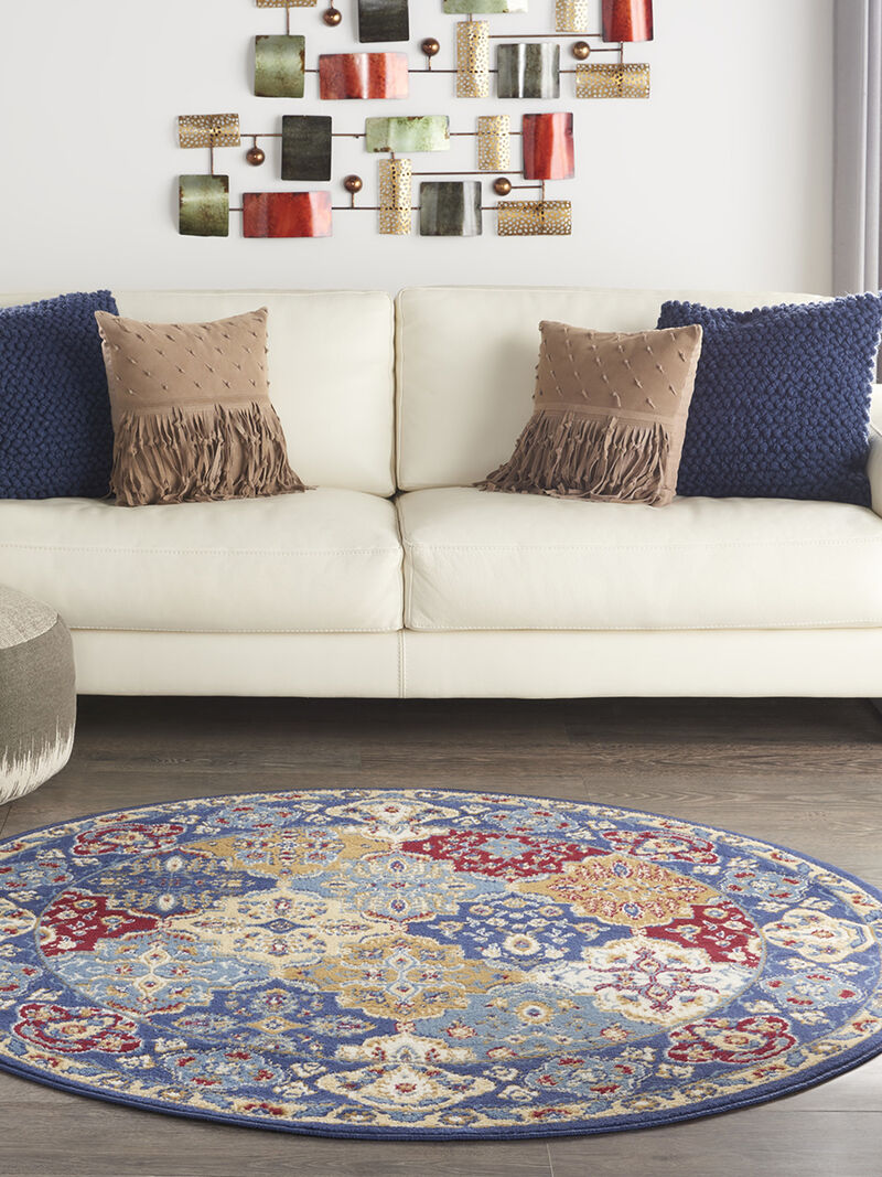 Grafix GRF31 Multicolor 5'3" x Round Rug