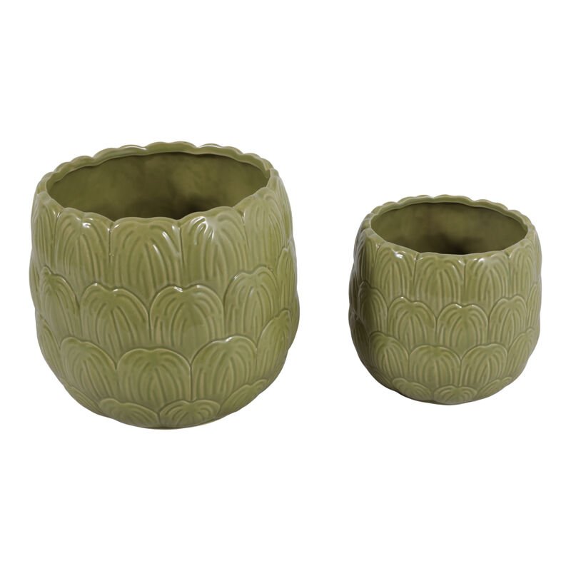 S/2 6/8" Flower Petal Planters image number 2
