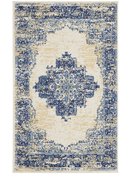Grafix GRF14 White 3' x 5' Rug