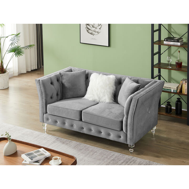 L8085B Two-seat sofa gray